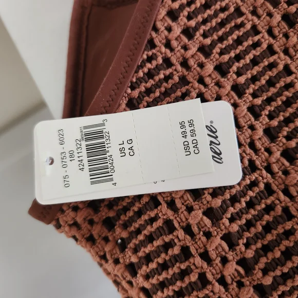 Aerie Brown Crochet Bikini Set - Picture 3 of 4